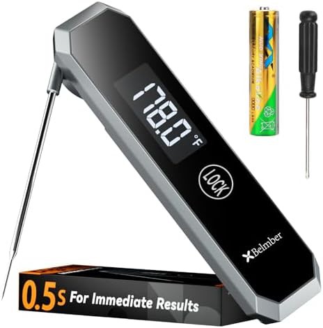 Grey digital instant read thermometer