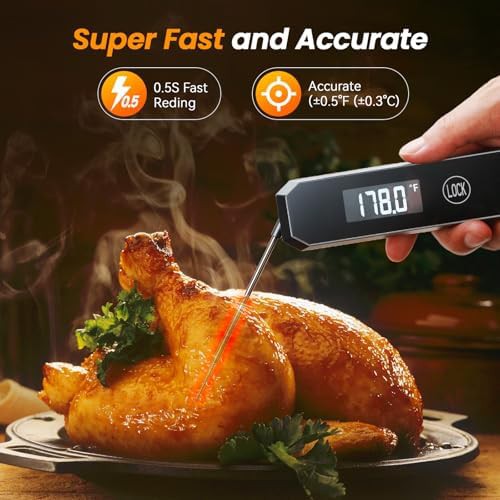 Grey digital instant read thermometer — photo 4