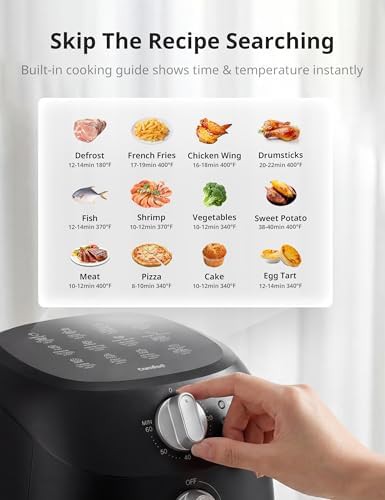 Black mini compact basket air fryer — photo 3