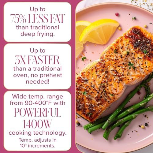 Aqua six quart touchscreen air fryer — photo 4