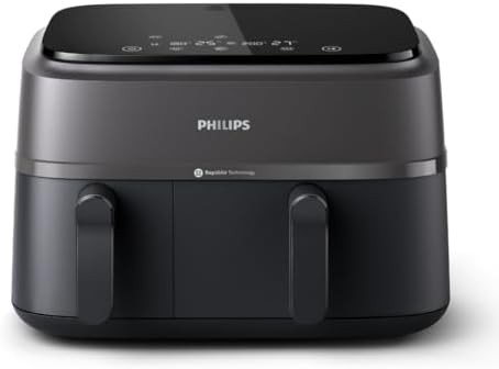 Dual basket large family air fryer