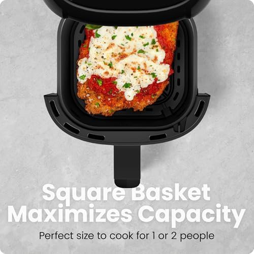 Mini two quart digital air fryer in black — photo 4