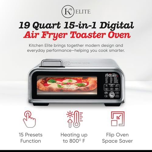 Stainless steel digital toaster oven and air fryer — photo 4