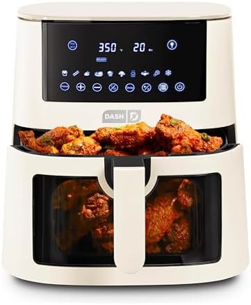 Cream digital seven quart viewing fryer