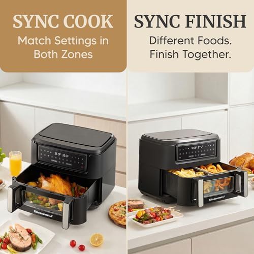 Large Dual Zone Basket Air Fryer Oven — photo 3