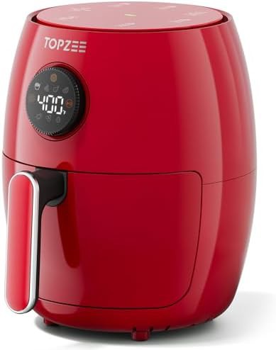 Vibrant red two quart mini air fryer