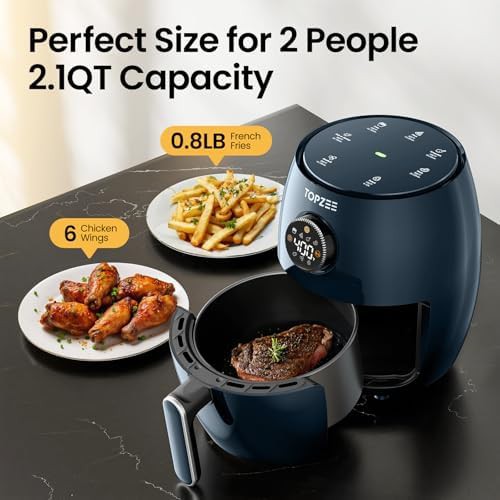 Dark blue two quart mini air fryer — photo 4
