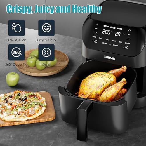Black digital touchscreen six quart fryer — photo 4