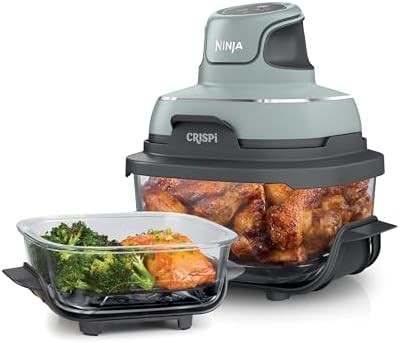 Green Glass Four Quart Portable Air Fryer