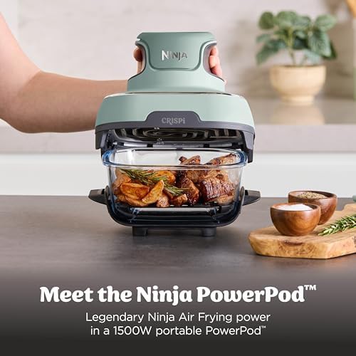 Green Glass Four Quart Portable Air Fryer — photo 3
