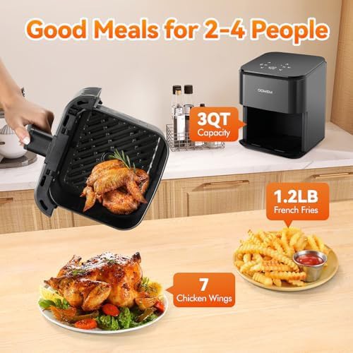 Small touchscreen space saving air fryer — photo 4