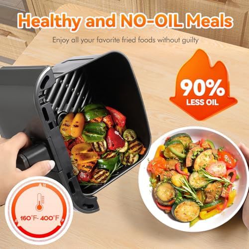 Small touchscreen space saving air fryer — photo 5