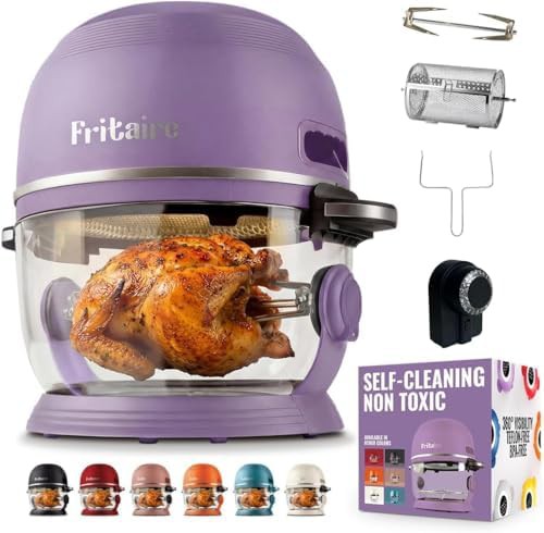 Lavender 5 qt glass air fryer