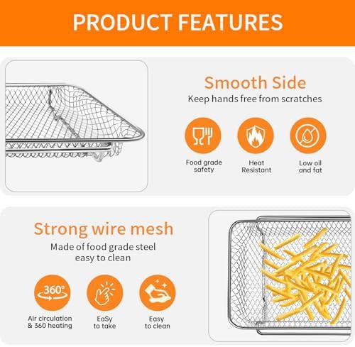 Mesh steel basket for french door oven — photo 3
