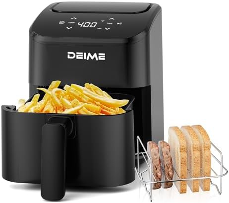 Compact black digital three quart fryer