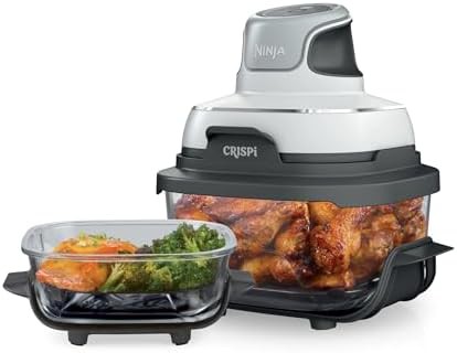 White glass four quart portable air fryer