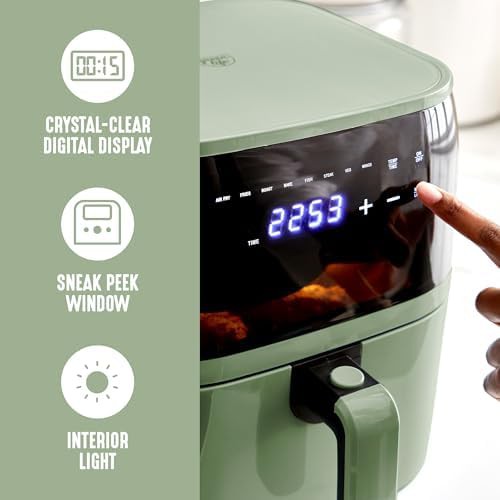 Sage Green Ceramic Nonstick Air Fryer — photo 4