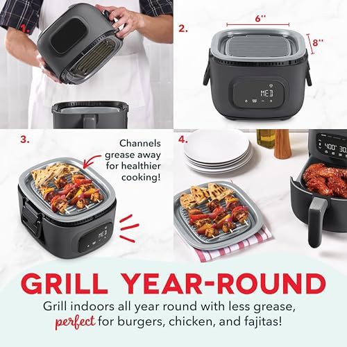 Forged iron digital grill and air fryer — photo 3