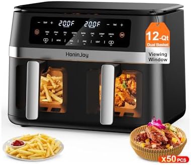 12-in-1 Dual Basket Fryer with Window