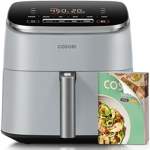 TurboBlaze six quart gray ceramic fryer
