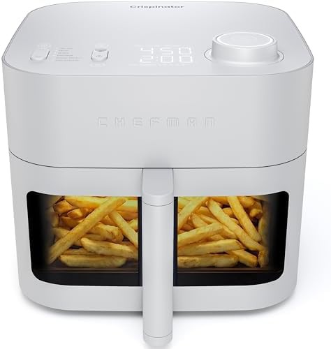 Eight quart ceramic crispinator with viewing window