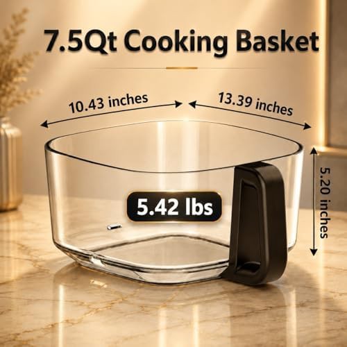 Large glass bowl seven quart fryer — photo 5