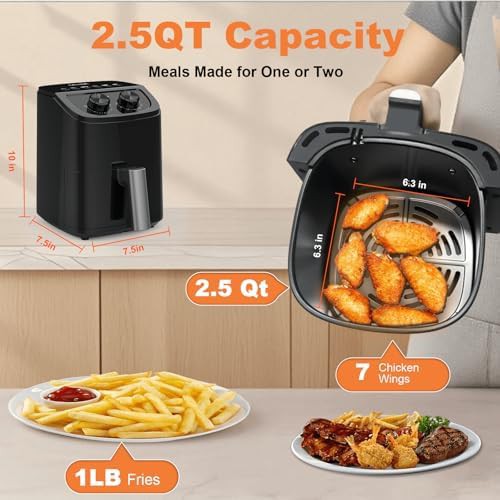 Small Manual Knob Mini Air Fryer — photo 4
