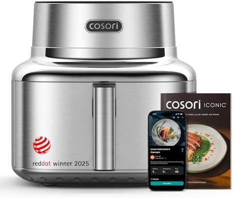 Iconic stainless steel six quart air fryer