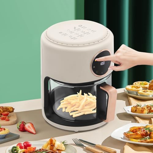 White glass fryer with viewing window — photo 3