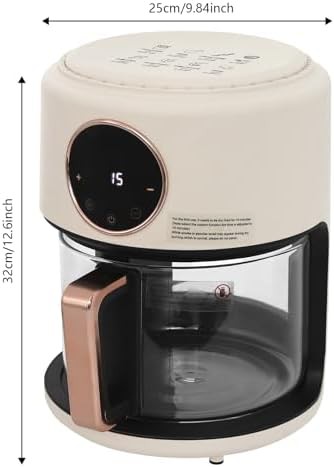 White glass fryer with viewing window — photo 5