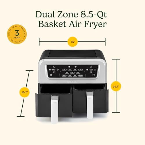 Dual basket air fryer 8.5 quart total — photo 3