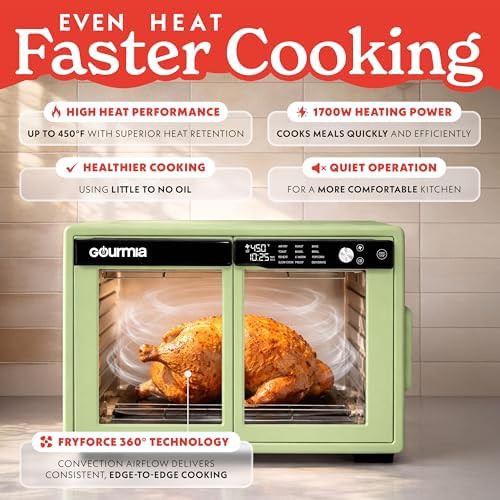 Green nine-slice french door toaster oven — photo 3