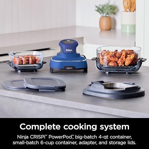 Blue Glass Portable Air Fryer Cooking System — photo 3