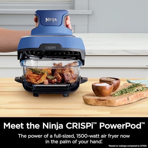 Blue Glass Portable Air Fryer Cooking System — photo 4