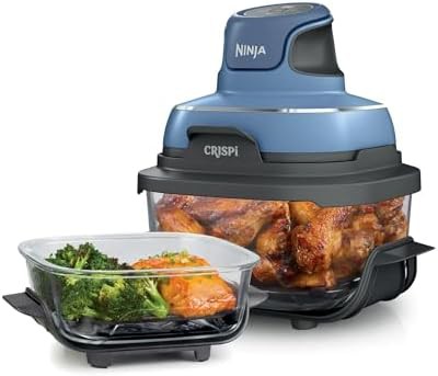 Blue glass four quart portable cooker