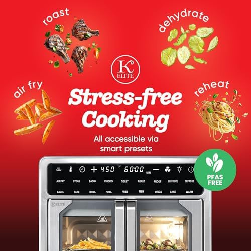 Kitchen elite french door stainless steel air fryer oven — photo 4