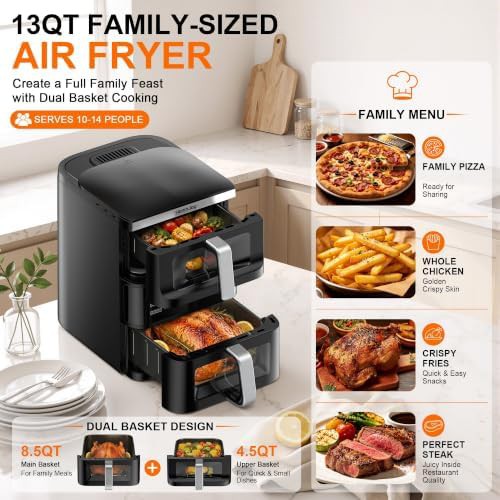 Vertical 13QT Dual Basket Air Fryer — photo 5