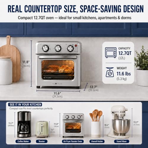 Stainless Steel Compact Toaster Oven 12.7 QT — photo 3