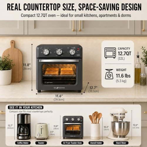 Dark Grey Retro Compact Oven 12.7 QT — photo 3