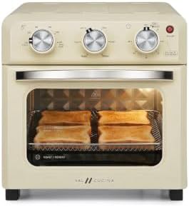 Almond Yellow Retro Compact Oven 12.7 QT
