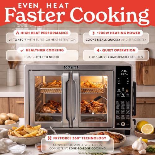 Stainless steel toaster oven with temperature probe — photo 3