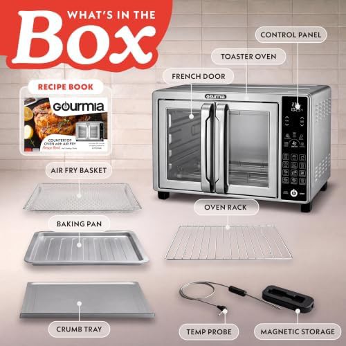 Stainless steel toaster oven with temperature probe — photo 4