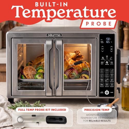 Stainless steel toaster oven with temperature probe — photo 5