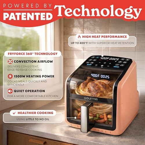 Peach panorama window air fryer 7 quart — photo 4