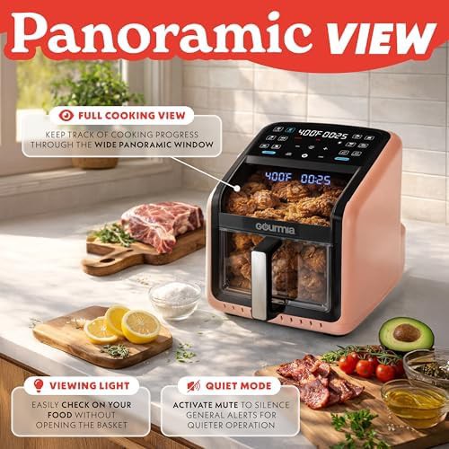 Peach panorama window air fryer 7 quart — photo 5