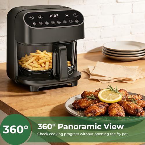 Glass bowl digital touch air fryer — photo 4