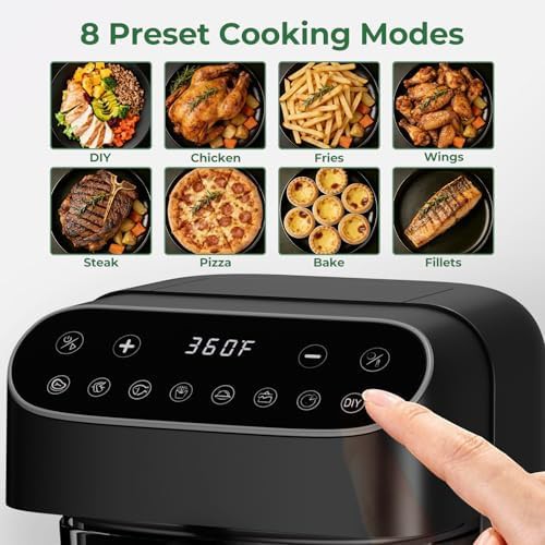 Glass bowl digital touch air fryer — photo 5
