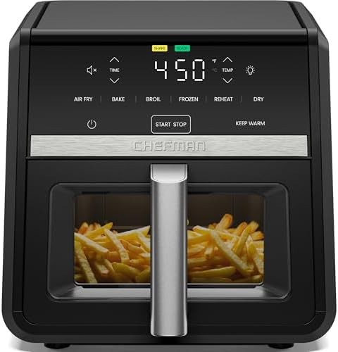 Nine quart turbofry air fryer with viewing window