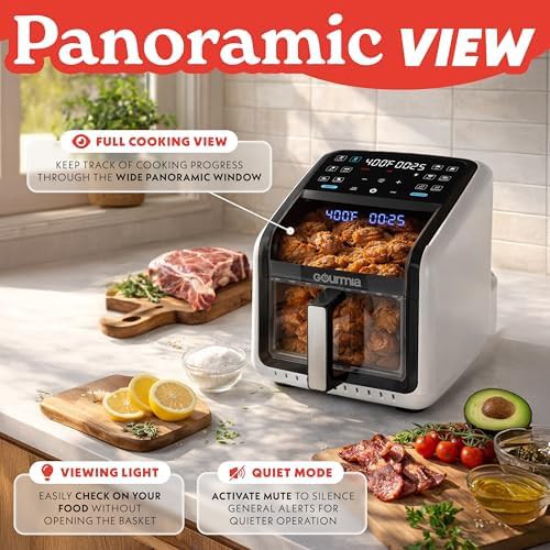 White 7 qt basket air fryer with viewing window — photo 5
