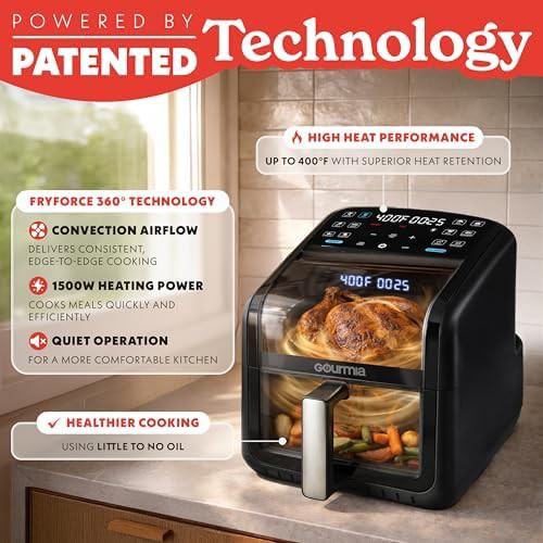 Black 6 qt basket air fryer with viewing window — photo 4